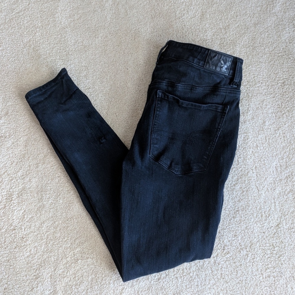 AE Black Hi-Rise Jegging, 6 Short